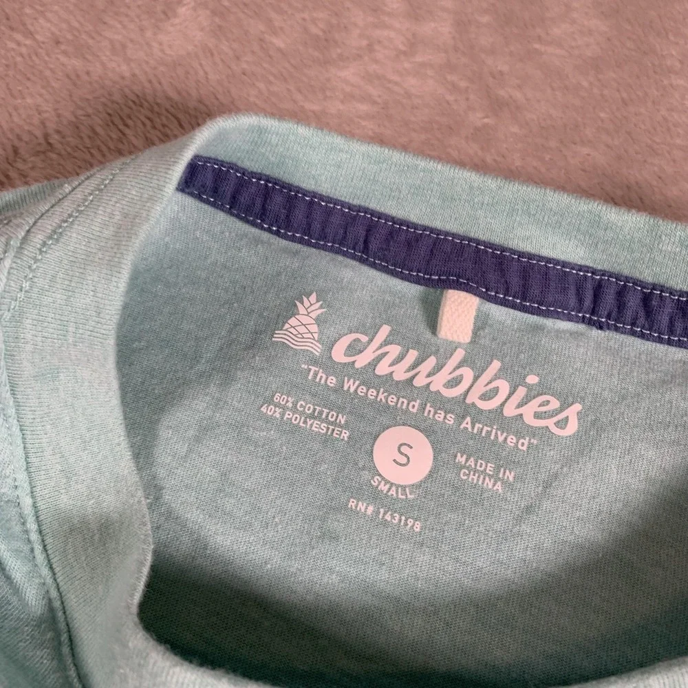 Chubbies Shirt Mens Small Blue Sea Salt Club Toucan Graphic Tee Casual Weekend - Picture 8 of 8